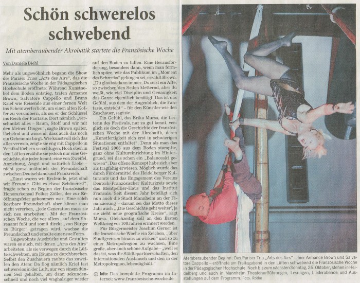 Schön schwerelos schwebend